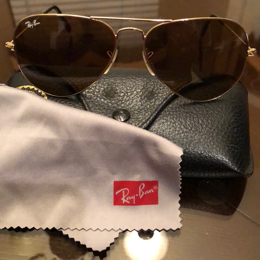 Ray Ban Aviators Brown lens large